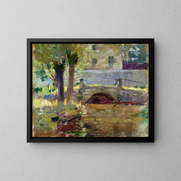 Le Pont à Giverny - Theodore Robinson — kehystetty taideteos seinällä