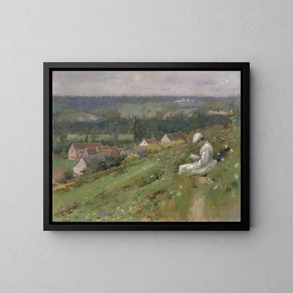 La vallée d'Arconville - Theodore Robinson — kehystetty taideteos seinällä