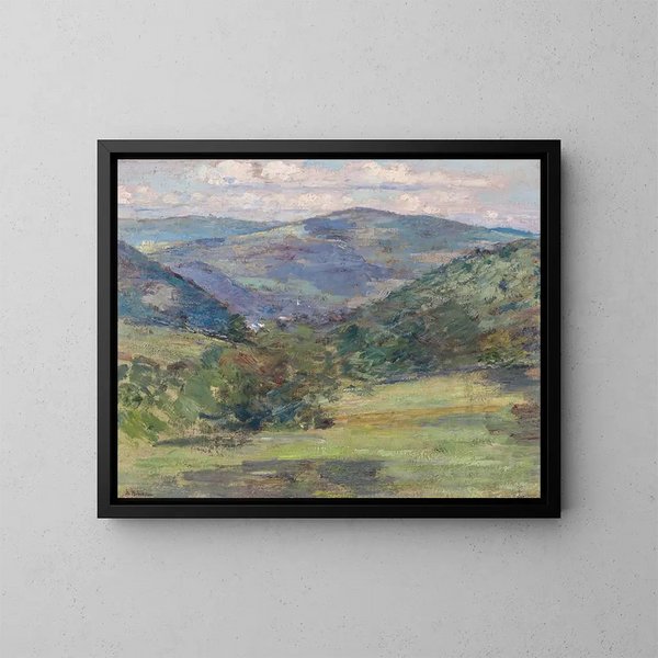 Vermontin kukkula - Theodore Robinson — kehystetty taideteos seinällä