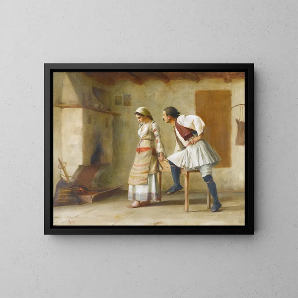 Flirtation - Theodoros Ralli — kehystetty taideteos seinällä