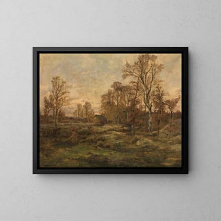 Thodore Baron - The Forest of Fontainebleau  Autumn Evening.webp