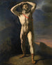 Akatemian mies alasti miekan kanssa - Théodore Géricault — näkymä teoksesta
