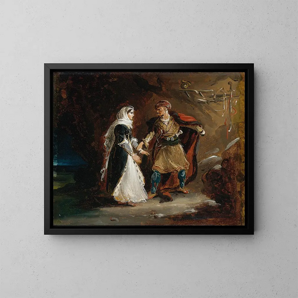 La Fiancée d'Abydos - Théodore Géricault — kehystetty taideteos seinällä