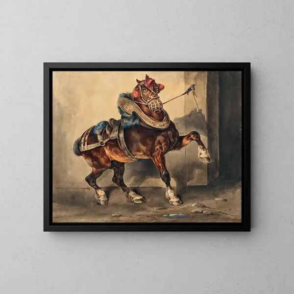 Le cheval du plâtrier - Théodore Géricault — kehystetty taideteos seinällä