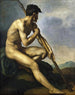Guerrierin nu maalaus keihään kanssa - Théodore Géricault — näkymä teoksesta