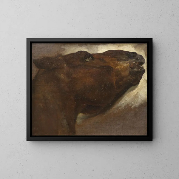 Étude d'un cheval mort - Théodore Géricault — kehystetty taideteos seinällä