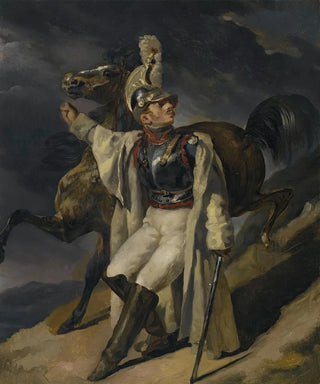 Thodore Gricault - The Wounded Cuirassier Study Le Cuirassier Bless Quittant Le Feu Esquisse.webp