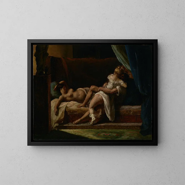 Trois amants - Théodore Géricault — kehystetty taideteos seinällä