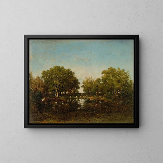 Thodore Rousseau - The Pool Memory of the Forest of Chambord.webp