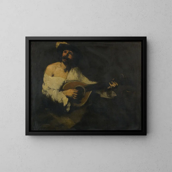 Mandoliinipelaajasta - Théodule Ribot — kehystetty taideteos seinällä