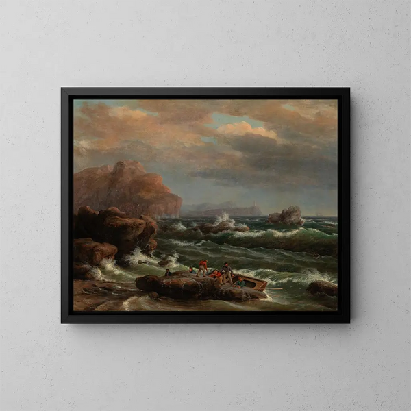 Tirant vers le rivage - Thomas Birch — kehystetty taideteos seinällä