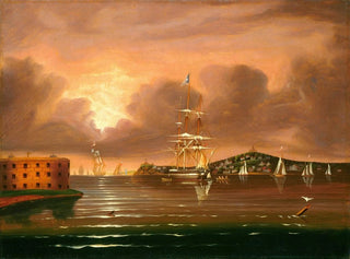 Ciel menaçant, baie de New York - Thomas Chambers — näkymä teoksesta
