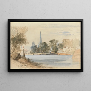 Thomas Charles Leeson Rowbotham - A View of Rouen from the River.webp