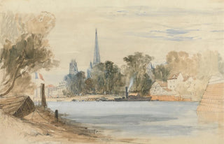 Thomas Charles Leeson Rowbotham - A View of Rouen from the River.webp