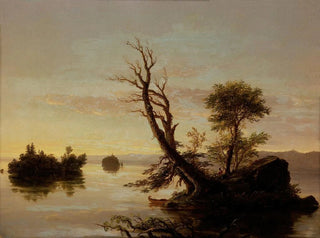 Amerikkalaisen järvimaiseman - Thomas Cole — näkymä teoksesta