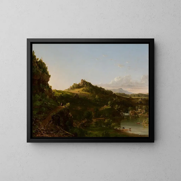 Catskillsin maisemasta - Thomas Cole — kehystetty taideteos seinällä