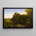 Le gué de la montagne - Thomas Cole — kehystetty taideteos seinällä