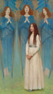 Enkelien näky - Thomas Cooper Gotch — näkymä teoksesta