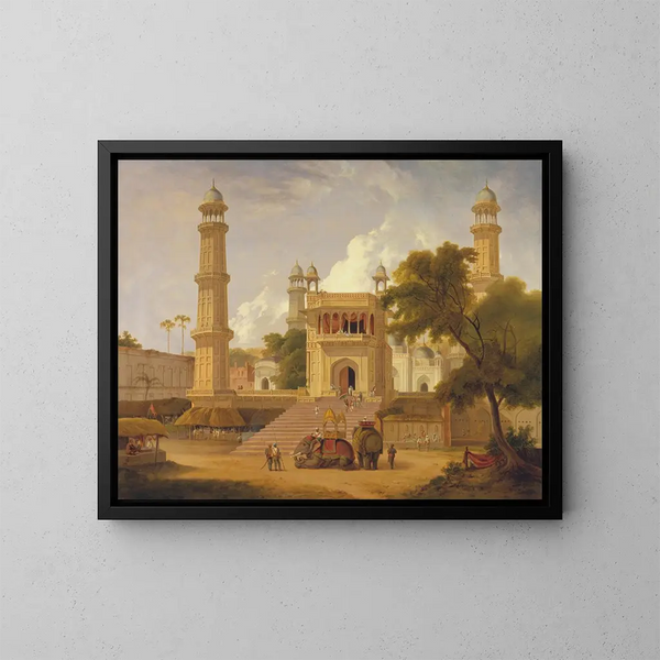 Temple indien dit être la mosquée d'Aboul Nabi Muttra - Thomas Daniell — kehystetty taideteos seinällä