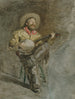 Cowboy-laulun maalaus - Thomas Eakins — näkymä teoksesta
