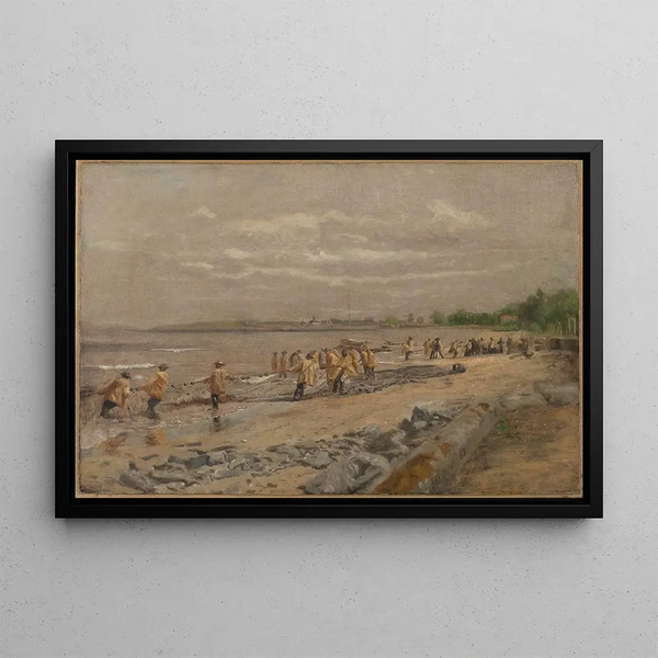 Seinän Halage - Thomas Eakins — kehystetty taideteos seinällä