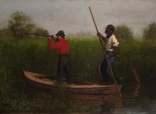 Tir de rail sur le Delaware - Thomas Eakins — näkymä teoksesta