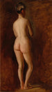 Nainen selkäpäin seisoen paljaana - Thomas Eakins — näkymä teoksesta