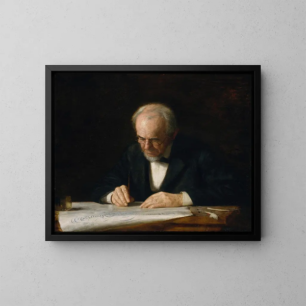 Le Maître de l'Écriture - Thomas Eakins — kehystetty taideteos seinällä