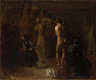 William Rush veistämässä hänen allegorista kuvaansa Schuylkill-joesta - Thomas Eakins — näkymä teoksesta