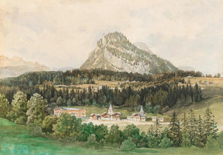 Thomas Ender - A view of Bad Aussee with Loser mountain.webp