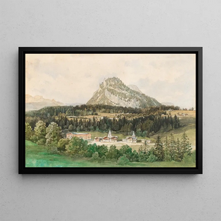Thomas Ender - A view of Bad Aussee with Loser mountain.webp