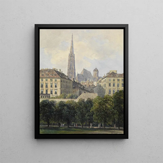 Thomas Ender - Blick auf den Stephansdom vom Glacis aus.webp
