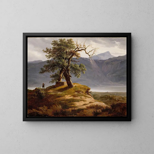Maisema matkustajalla - Thomas Fearnley — kehystetty taideteos seinällä