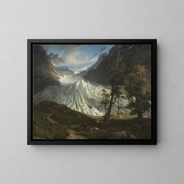 Le glacier de Grindelwald - Thomas Fearnley — kehystetty taideteos seinällä