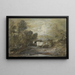 Laulava paimen kolmella lehmällä lähellä järveä korkealla - Thomas Gainsborough — kehystetty taideteos seinällä