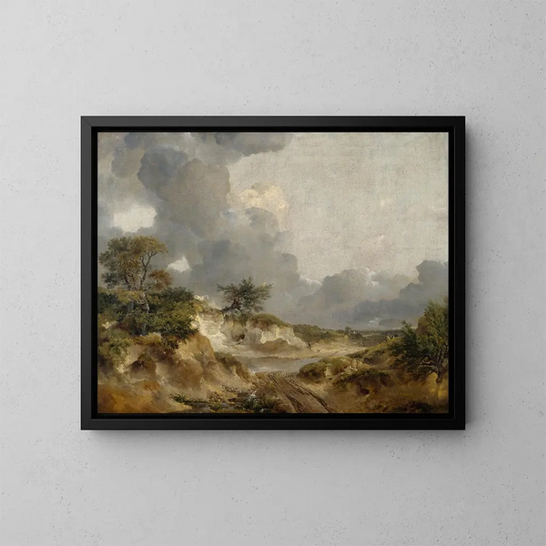 Une vue dans le Suffolk - Thomas Gainsborough — kehystetty taideteos seinällä