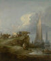 Rannikkonäkymän laivoineen ja karjapelloineen - Thomas Gainsborough — näkymä teoksesta