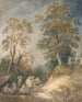Thomas Gainsboroughin maalaus "Maalaus polkujen varrella, jossa leiriytyneitä romaneja levossa" — näkymä teoksesta