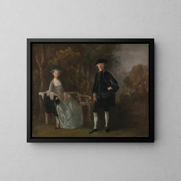 Lady Lloyd ja hänen poikansa Richard Savage Lloyd Hintlesham Hallista, Suffolk - Thomas Gainsborough — kehystetty taideteos seinällä