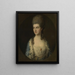 Muotokuva nuoresta naisesta nimeltä Miss Sparrow - Thomas Gainsborough — kehystetty taideteos seinällä