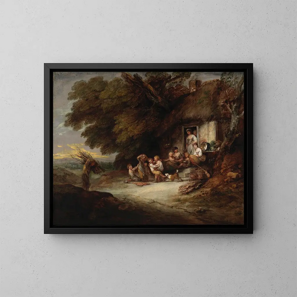 La porte du cottage - Thomas Gainsborough — kehystetty taideteos seinällä