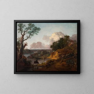 Näkymä Suffolkissa - Thomas Gainsborough — kehystetty taideteos seinällä