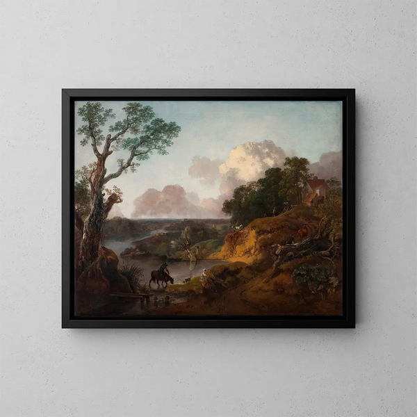 Näkymä Suffolkissa - Thomas Gainsborough — kehystetty taideteos seinällä