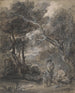 Metsäinen maisema hahmojen kanssa - Thomas Gainsborough — näkymä teoksesta