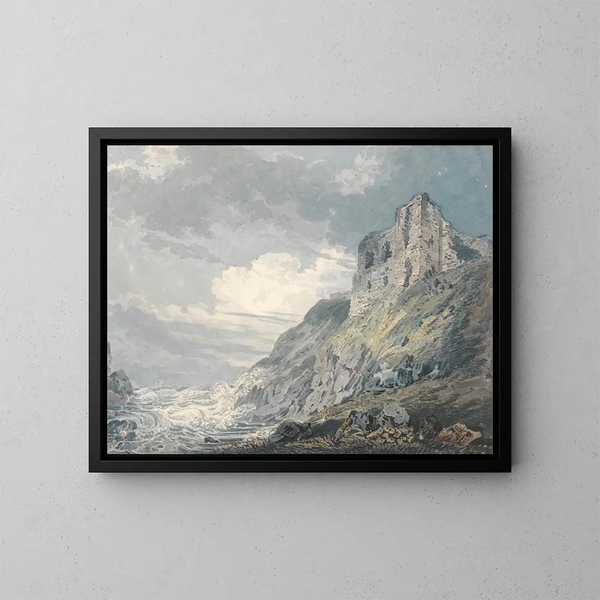 Château de Findlater à Banff - Thomas Girtin — kehystetty taideteos seinällä