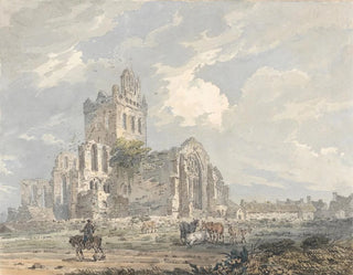 Abbaye de Jedburgh, Roxburghshire - Thomas Girtin — näkymä teoksesta