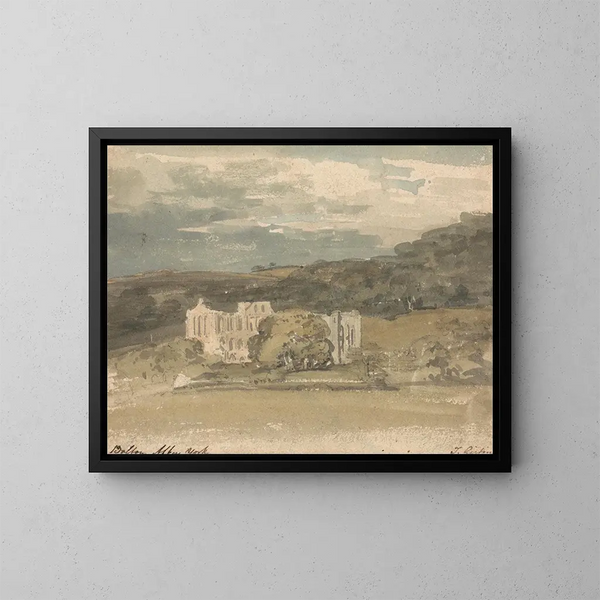 Abbaye de Rievaulx, Yorkshire - Thomas Girtin — kehystetty taideteos seinällä