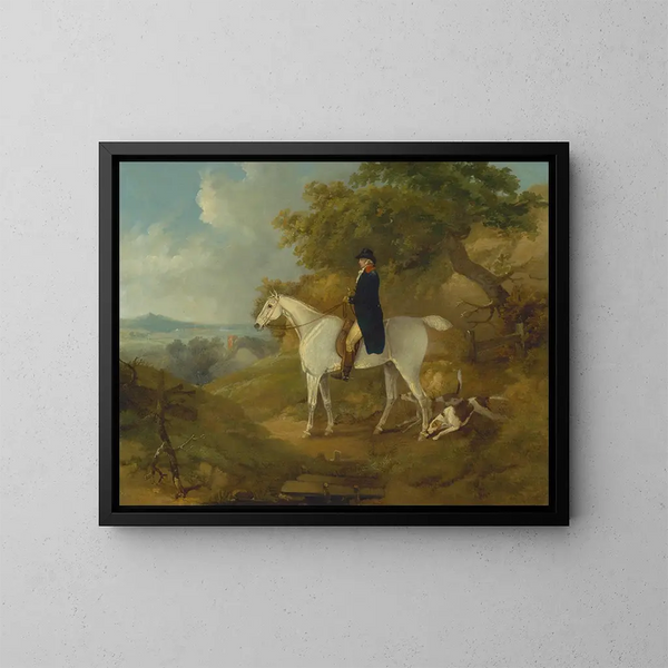 George Morland ratsastamassa hevosellaan - Thomas Hand — kehystetty taideteos seinällä