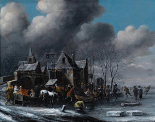 Thomas Heeremans - Skaters On A Frozen River.webp