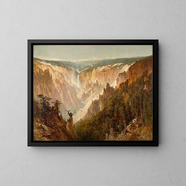 Le Grand Canyon de Yellowstone - Thomas Hill — kehystetty taideteos seinällä
